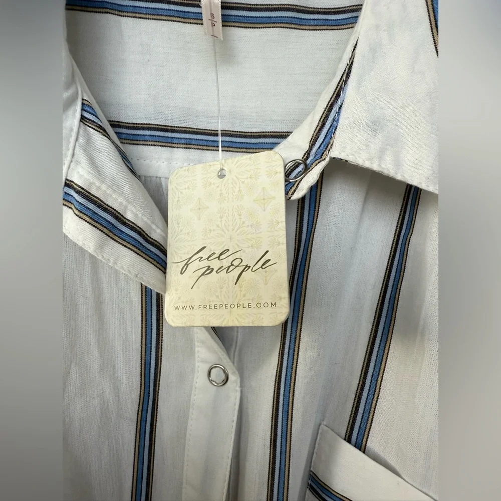 NWT Free People High Vibrations Shirt Dress Size S - Picture 9 of 10